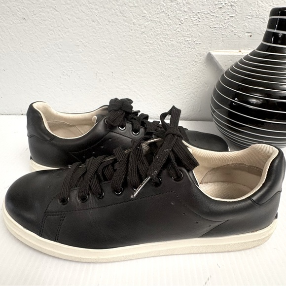 Tory Burch Howell Court Women Black Leather Lace Up Sneakers Shoes Size 10 - Picture 5 of 12